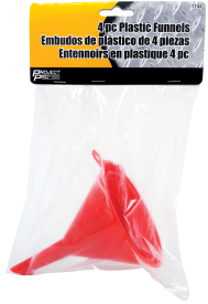 4 PC PLASTIC FUNNELS