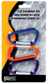 3 PC CARABINER SET