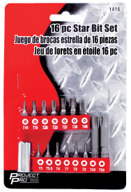 16 PC STAR BIT SET