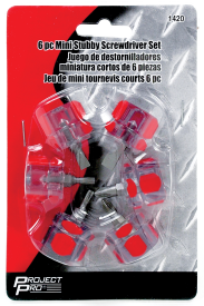 6 PC MINI STUBBY SCREWDRIVER S