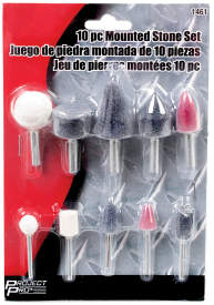 10 PC MOUNTED STONE SET