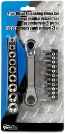 21 PC OFFSET RATCHETING DRIVER