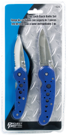 2 PC LOCK BACK KNIFE SET