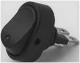 AMBER DOT OVAL ROCKER SWITCH