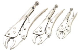 3 PC LOCK GRIP PLIER SET