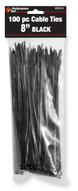100 Pc 8" Black Cable Tie